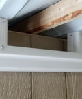 Under Deck Drainage System For 16 Inch Joists, 50 Ft Roll, 30 Mil Thick Trough With Black Top Side And White Bottom, installation view