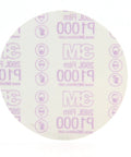 Back view of Stikit Finishing Film Abrasive Disc 260L P1000, 6 Inch Aluminum Oxide Disc with Tear-Resistant Film Backing pattern visible