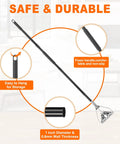 Damn Near Indestructible 60 Inch Heavy Duty Metal Mop Handles 2 Pack with foam grip and sturdy design for cleaning.