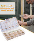 Keyway Rekey Kit For SC1 And SC4 Locks With Bottom Pins 0 Through 9 50 Pins Per Kit shown with lock installation