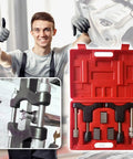 Heavy Duty Thread Corrector Repair Tool Kit With Integrated Half Shaft Sleeve Adjustable 30-110mm For Quick Bolt Fixes And Snug Car Auto Engine Fixes, red case