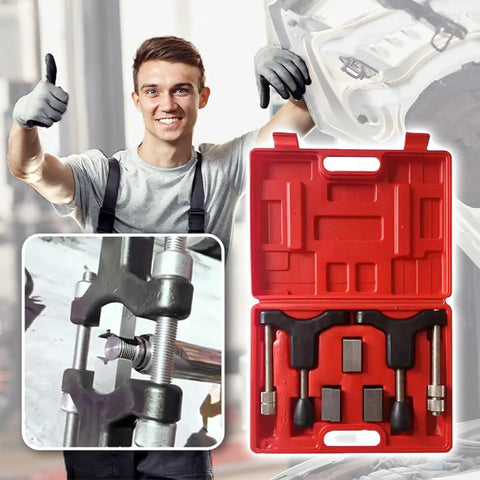 Heavy Duty Thread Corrector Repair Tool Kit With Integrated Half Shaft Sleeve Adjustable 30-110mm For Quick Bolt Fixes And Snug Car Auto Engine Fixes, red case