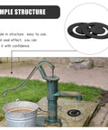 3 Pack Round Rubber Seals for Well Pump Check Valve Weatherproof Replacement Gaskets shown near a vintage water pump