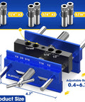 Upgraded 6.7 Inch Self Centering Doweling Jig Kit For Precise Wood Joints Adjustable Width Drilling Guide With Six Drill Bushings