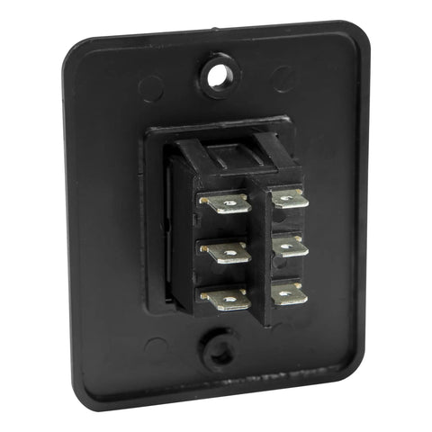 Close-up of 40 Amp Power RV Awning Interior Switch Kit And Plate No Fuss Push Button Extend And Retract Universal Fit
