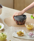Portable Manual Food Chopper For Veggies And Fruits Handy Hand Pull String Cutter Onion Garlic Mincer 500ml Capacity