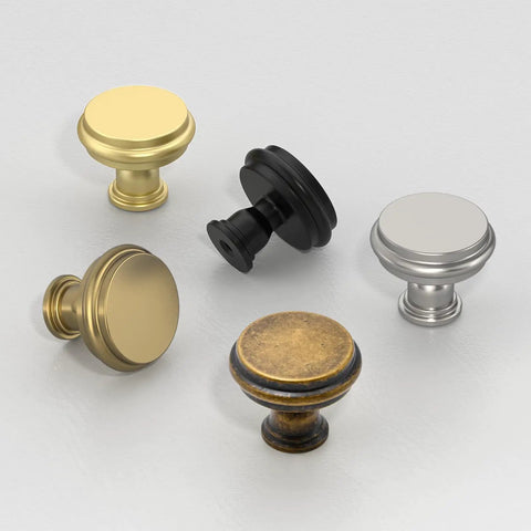 Variety of cabinet knobs including 10 Pack Brushed Antique Brass Kitchen Cabinet Knobs Zinc Cabinet Hardware For Dresser Drawers