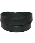 Scratchproof 1.5 Inch Leather Work Belt For Men Made In America No Scratch Buckle Electric Safe Leather Belt rolled view