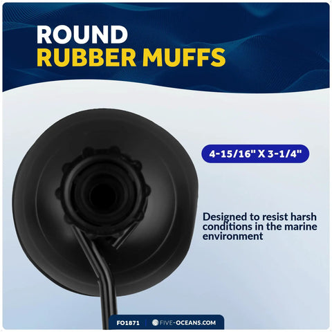 Universal Outboard Motor Flusher Kit With Black PVC Marine Grade Round Muffs And Coated Steel Bracket Garden Hose Connector And Quick Connect Adapter For Easy Flushing Of Salt Water Sand Sediment