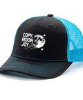 Dope Mens Trucker Cap Lake Blue Vintage Style Adjustable Buckle One Size Fits Most Breathable Mesh Back For Running Hiking