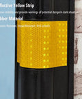 Heavy Duty Reflective Rubber Column Protectors Black And Yellow Anti Collision Corner Guards For Garages And Warehouses Durable Side Bumpers in a ten pack with a reflective yellow strip.