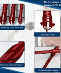 Larouoba 10pc red 1/4-inch serrated eccentric masonry drill bit set for ceramic tile, brick, glass, plastic and wood