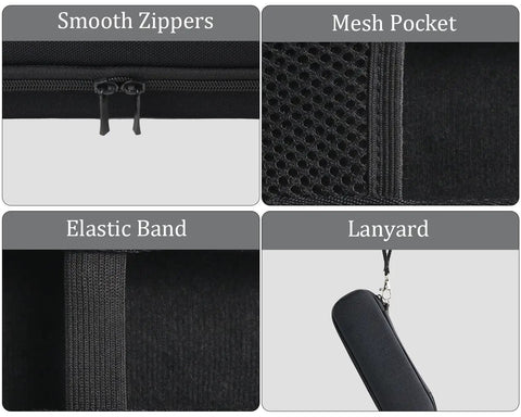 Built Tough Carry All Case Designed For 4V Cordless Screwdriver showcases smooth zippers, a mesh pocket, elastic band, and lanyard.