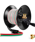 Manual Twin Welding Hose Reel Keeps 100 Feet Of Twin Gas Hose No Fuss Neat For Three Eighths Inch Or One Quarter Inch ID