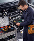 Mechanic using All-In-One 1150-Piece Wire Connectors Kit With Crimping Tool For Auto And Home Wiring near engine