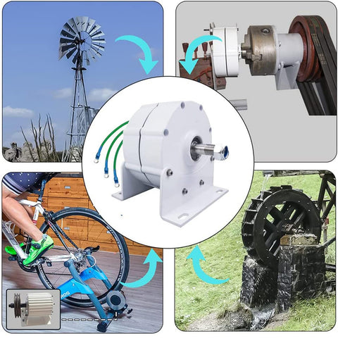 Gearless Direct Drive 10000W Wind Turbine Generator PMG 12V 24V 48V 500 RPM With Controller for AC DC Power in various setups