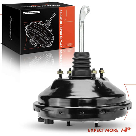 Heavy Duty Vacuum Brake Booster Compatible With Ford Bronco F100 F150 F250 1979 front view showing diaphragm and mounting points.