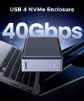 Slick Beast Mode M2 Nvme Enclosure For External Solid State Drives Compatible With Thunderbolt 4 And Usb4 delivering 3600Mbps on a laptop.
