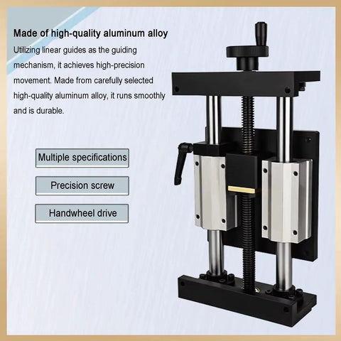 Smooth As Butter Precision Manual Linear Stage Actuator With 100mm Stroke Sliding Table Handwheel Ball Screw Z Axis Linear Rail Guide Killer Fit For Diy Cnc Router Mechanical Positioning Mods, high-quality aluminum alloy construction.