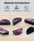 2 Pack Botanical Peony Cabinet Handles in Black 3 Inch Hole Center Semicircle Drawer Pulls with floral design on display