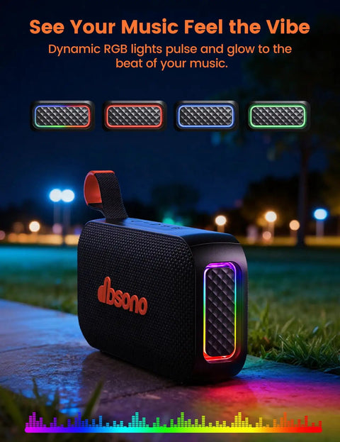 20W Bluetooth Speaker With Dope Stereo Sound 30 Hours Playtime IPX5 Water Resistant Portable Wireless Speaker with RGB lights