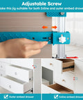 Heavy Workhorse Drawer Slide Jig With Toggle Clamp And Magnetic Arm For Slick Cabinet Alignment Quick Setup Woodworking Guide, adjustable screw for inline and outer embed drawers.