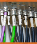 Heavy Duty 3/4 Inch Heat Shrink Label Tubes 18057 Built Like A Tank For Rhino Label Makers Works Like A Charm With 3M Pl200 Pl300 Flame Retardant clear cable labels on wires.