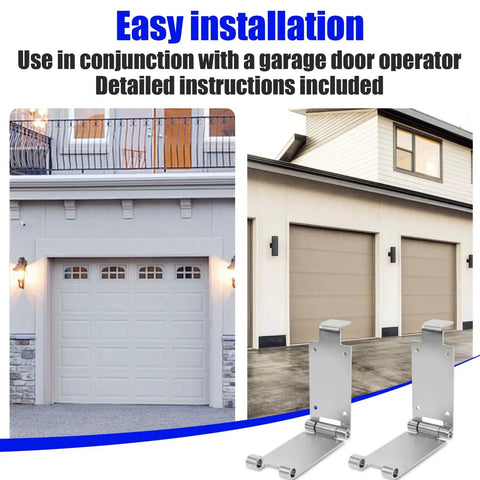 One Pair Low Headroom Garage Door Top Brackets And Hinges For Standard Lift Doors Fits 12 Inch Or 15 Inch Radius Tracks Works With Clopay And Hurricane Brackets Ideal For Roller Replacement And Repairs