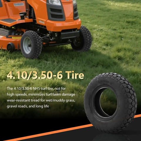 4.10/3.50-6 Outer Tire Replacement Fits 13x4.00-6 Go Kart ATV Quad Mini Bike Lawn Equipment Garden Rototiller Snow Blower