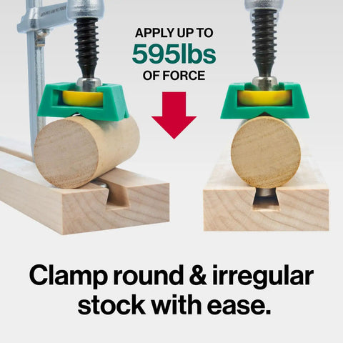 MatchFit Dovetail AP Clamp With X Pad for Router Tables and CNC Fixtures clamping round and irregular stock with 595 lbs force