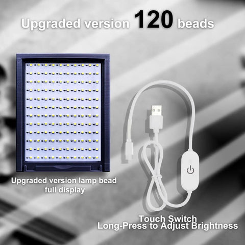 CMYK Lithophane LED Backlight Kit For Bambu Lab P2S H2D X1 P1P A1 with USB lamp board, 120 LED array, touch switch display.