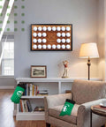 Personalized Golf Ball Display Frame With DIY Letter Stickers Holds 28 Balls Wall Mounted Cabinet Rack Perfect Gift For Golfers