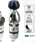 AC2 Compact Regulator Set With Octopus Compact All In One Dive Rig 1st Stage Piston XS Compact Black And Yellow, DIN and INT models