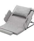 Electric Adjustable Bed Backrest And Headboard With Mattress Handrail Pillow Support For Reclining Up To 68 Degrees, gray fabric.