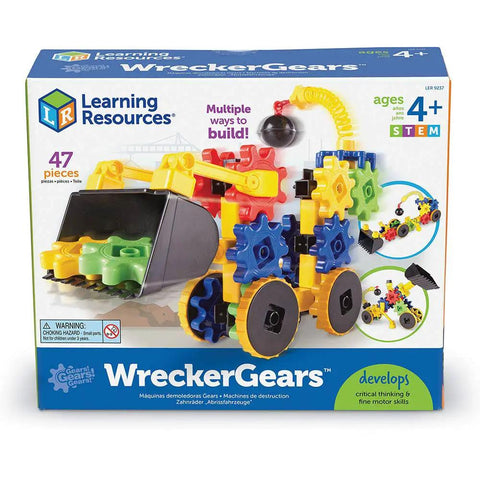 Box of Gears Wrecker STEM Kit For Kids And Toddlers, 47 Piece Construction And Fine Motor Skills Set For Ages 4 And Up