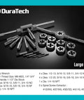 Large Size Tap And Die Set For DIYer And Home Mechanic, 23 Piece Rethreading Kit With Internal And External Threads, Screw Extractor Featured