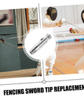 Stainless Steel Fencing Tip Replacement Head For Epee And Sabre Practice Gear Upgrade in use during fencing match.