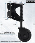 Heavy Duty Gate Wheel Casters For Outdoor Wooden And Fence Gates, Spring Loaded Wheel With 360 Degree Swivel, Shock Absorbent Rollers