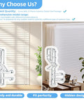 Heavy Duty Valance Clips For Window Blinds 22 Piece Set featuring transparent design and dual models for versatile installation.
