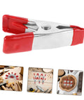 12 Pack Heavy Duty Metal Spring Clamps Kit For Woodworking Pros And DIY Gurus Offering Insane Grip Power For Crafts Dress Fitting Garlands And Household Projects You Need Right Now red metal spring clamp close-up