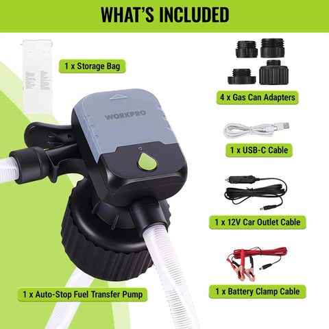 Boss Built Electric Fuel Transfer Pump With Auto Stop Sensor Plus Buzzer Sound And 3.8 Gpm Output for garage refueling kit.