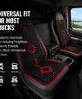 Chill Out Hot Summer Drives With These Wooden Beaded Truck Seat Cushions For Workhorse Electric Delivery Vans 2024+ Heavy Duty Cool Breathable Red Pad in truck seats.