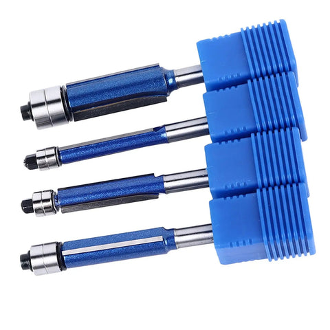 Rock Smooth Sights With This 4Pcs Flush Trim Bit Set For Your Router Featuring A Solid 6Mm Shank And Double Bearing Design.