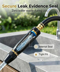 High Pressure Car Wash Water Gun With Booster Nozzle showing leak-proof seal and water flow on sink