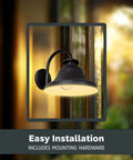 Bayport 10.25 Inch Outdoor Light Fixture Sconce Bronze Exterior Wall Lantern with downward light, side view
