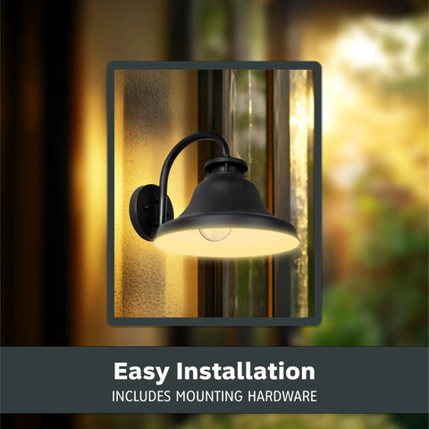 Bayport 10.25 Inch Outdoor Light Fixture Sconce Bronze Exterior Wall Lantern with downward light, side view