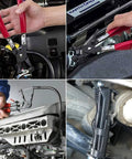 Three Piece Hose Clamp Pliers Tools Set including 24 Inch Bendable Spring Loaded Hose Clamp Pliers in automotive use