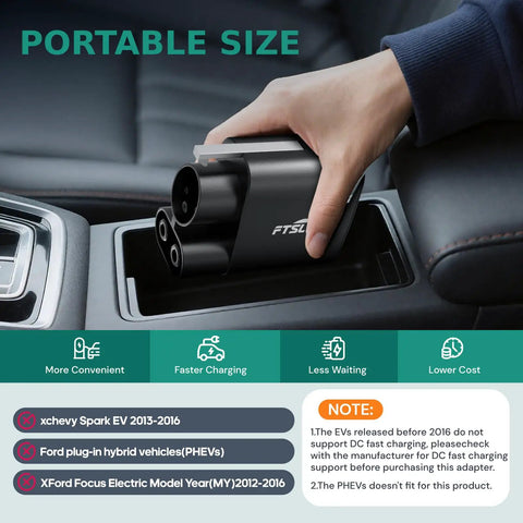 Nacs To Ccs Combo One Dc Fast Charging Adapter Tesla Supercharger Compatible EV Road Warrior Upgrade shown in hand for portable use.