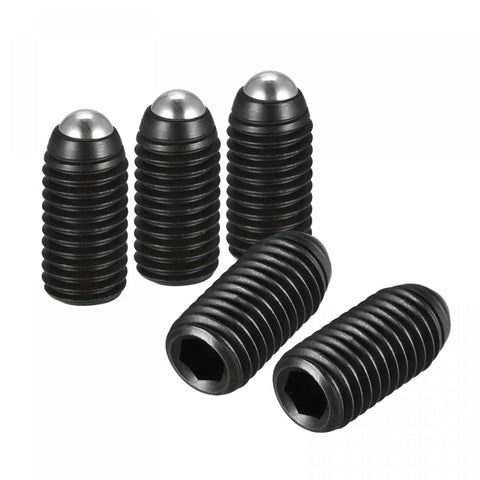 Ball Point Set Screws M12 X 25mm High Carbon Steel Hex Socket Grub Screws With Spring Ball Plunger 10 Pack