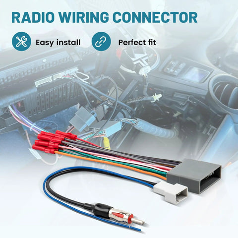 Double DIN Car Radio Dash Kit With Wire Harness For Honda CRV 2007 2008 2009 2010 2011 Grab And Go Stereo Install Kit with wires